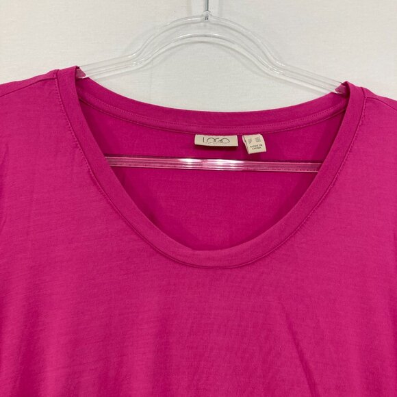 LOGO Lori Goldstein size 2X Pink Magenta Soft Stretch Flowy Tunic Feminine - Picture 4 of 9